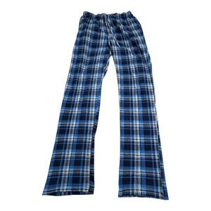 Beverly Hills Polo Club Lounge Wear Plaid Flannel Pajama Pants Size Small Blue